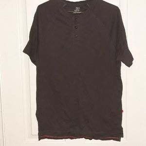 Mens button up t-shirt